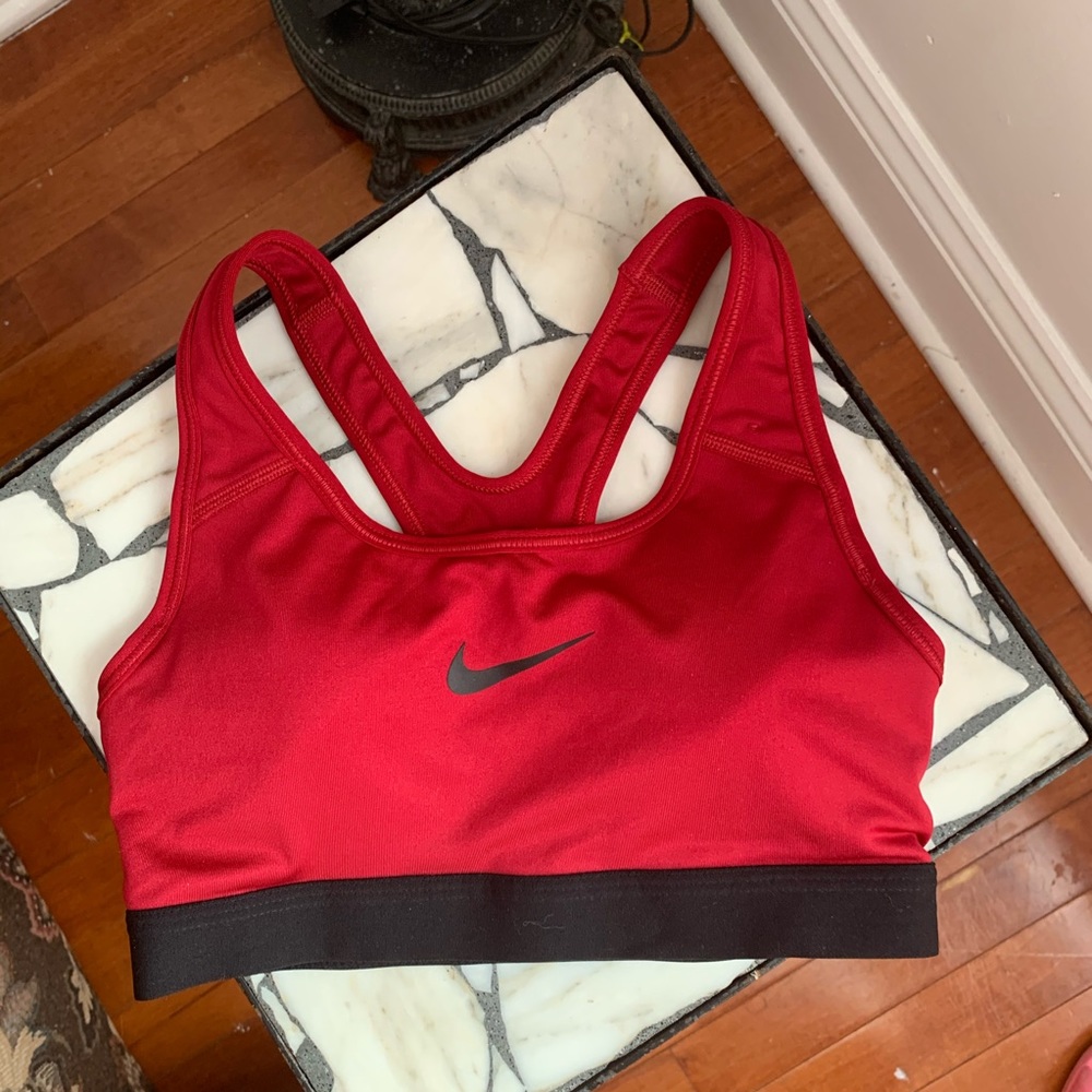 Red maroon Nike pro sport bra